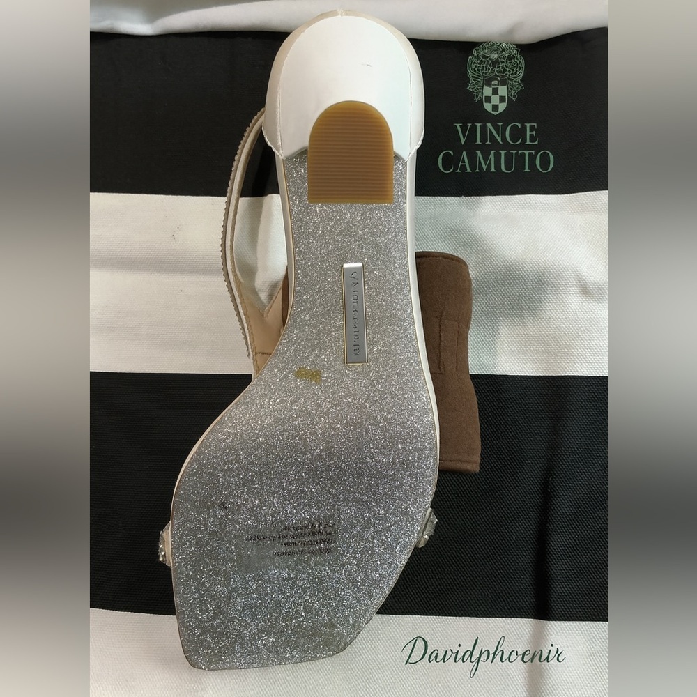 Vince Camuto Crem Heeled Sandals - Picture 6 of 8